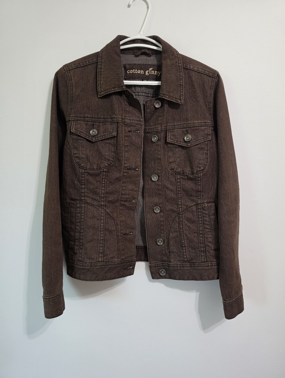99. Vintage 80s Brown Denim Jacket